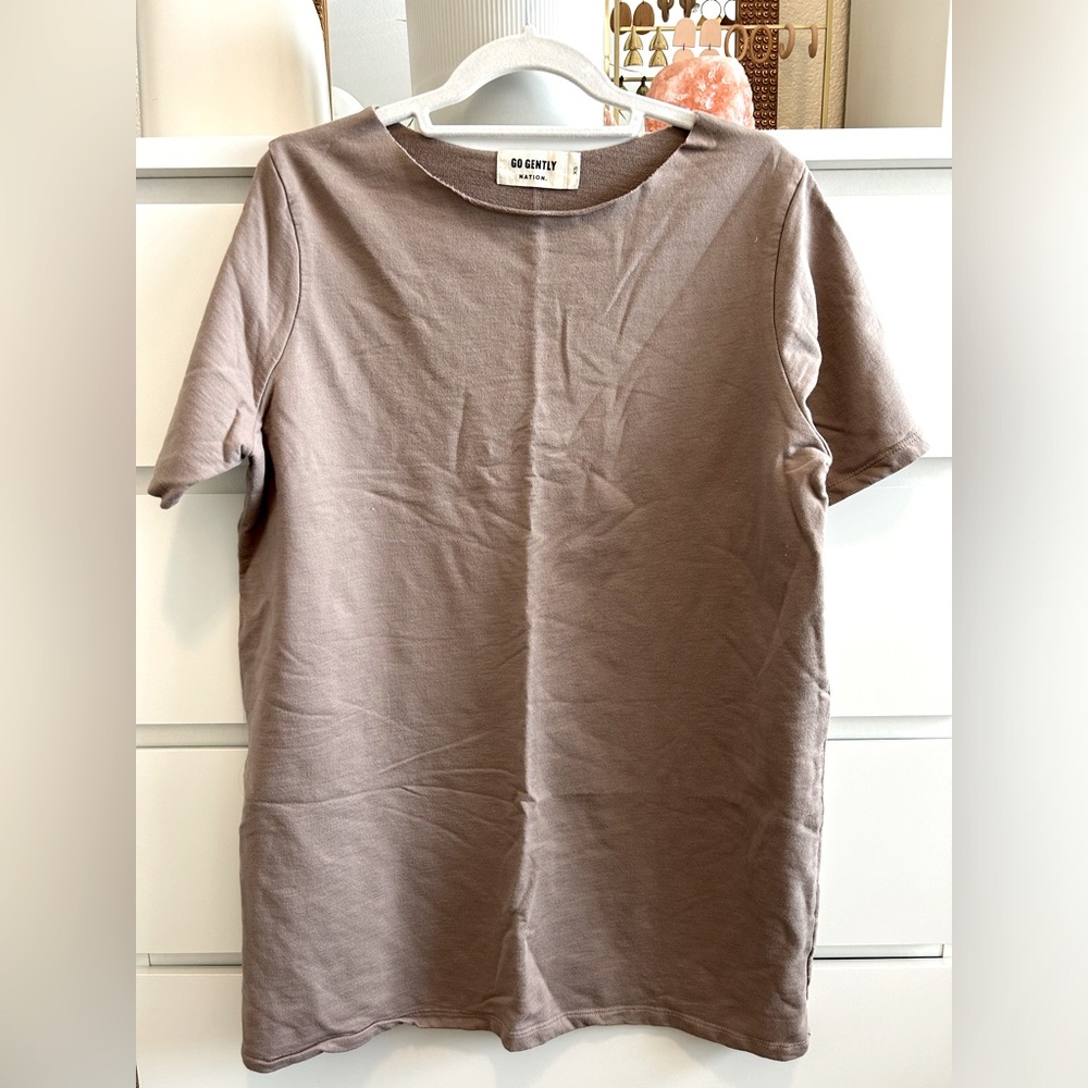 Go Gently Nation French Terry Short Frock Size XS in Latte